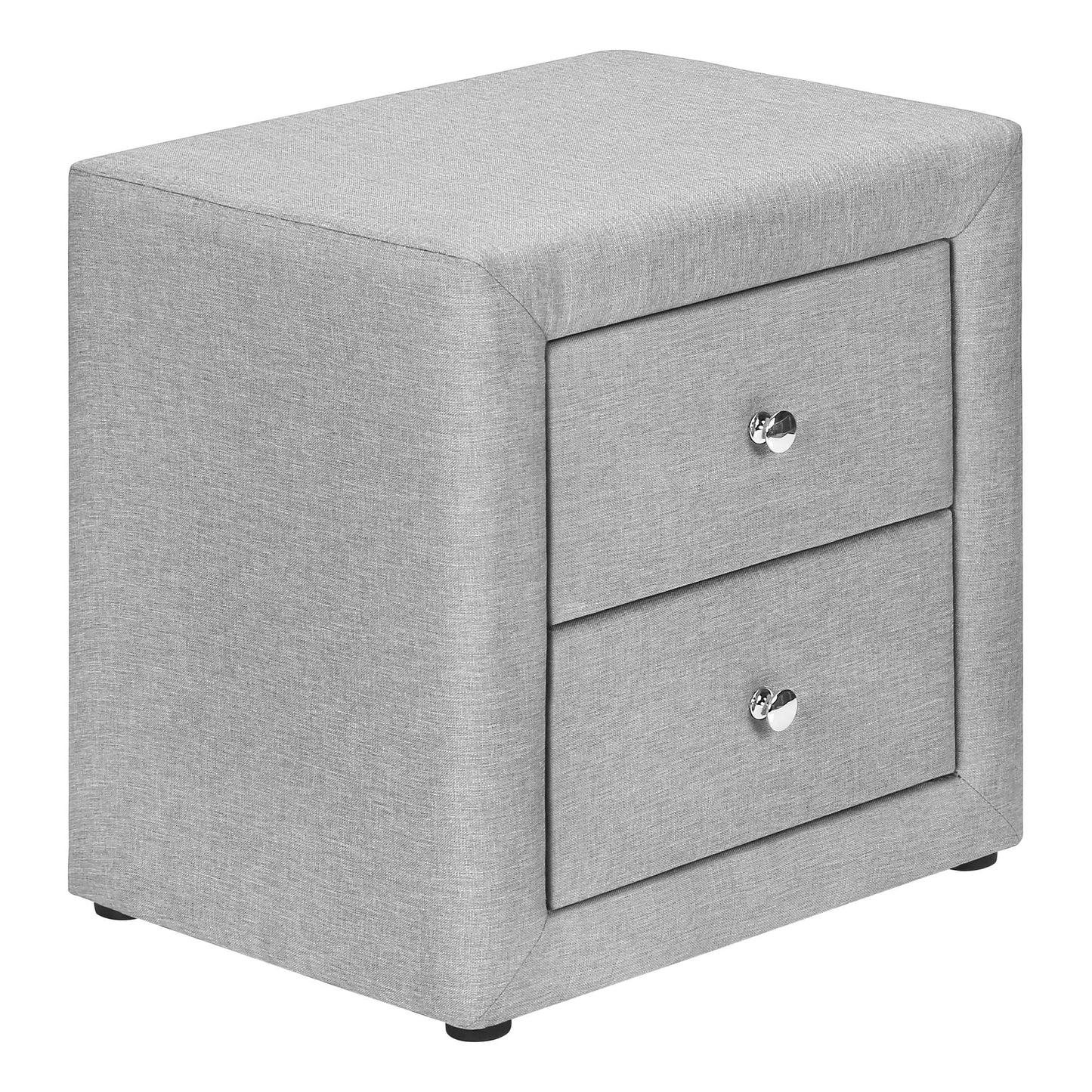 Nightstand With Upholstered Drawer For Bedroom