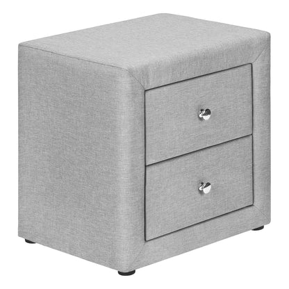 Nightstand With Upholstered Drawer For Bedroom