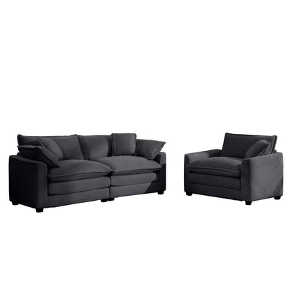 Elegant Sectional Sofa Set with Deep Seats