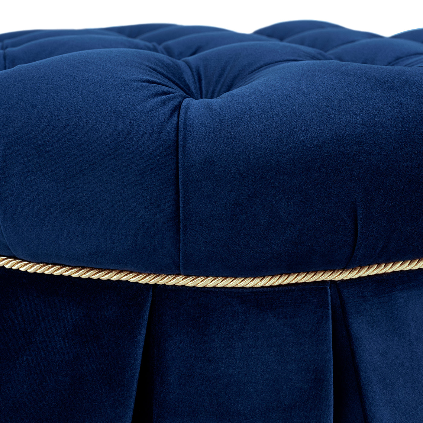 Roquefort 24.5in dog sofa bed in blue velvet with twisted rope trim by HouseOfZazla on Tampa Home & Garden Store