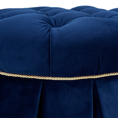 Roquefort 24.5in dog sofa bed in blue velvet with twisted rope trim by HouseOfZazla on Tampa Home & Garden Store