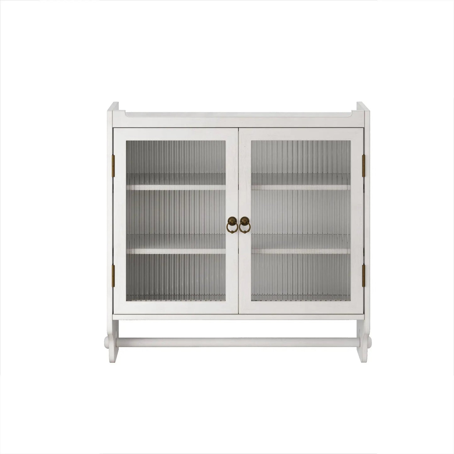 Vintage Wall Cabinet with Three Tiers Towel Rack