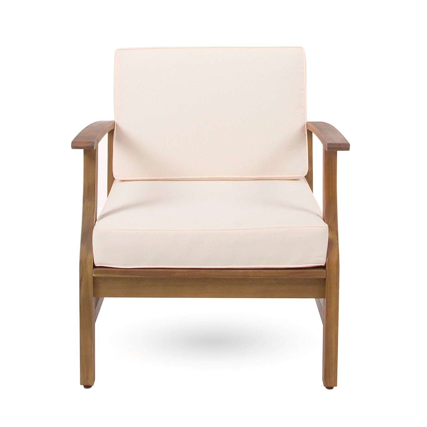 Perla Contemporary Club Chair outdoor arm chair with water resistant cushion in beige, by HouseOfZazla on Tampa Home & Garden Store