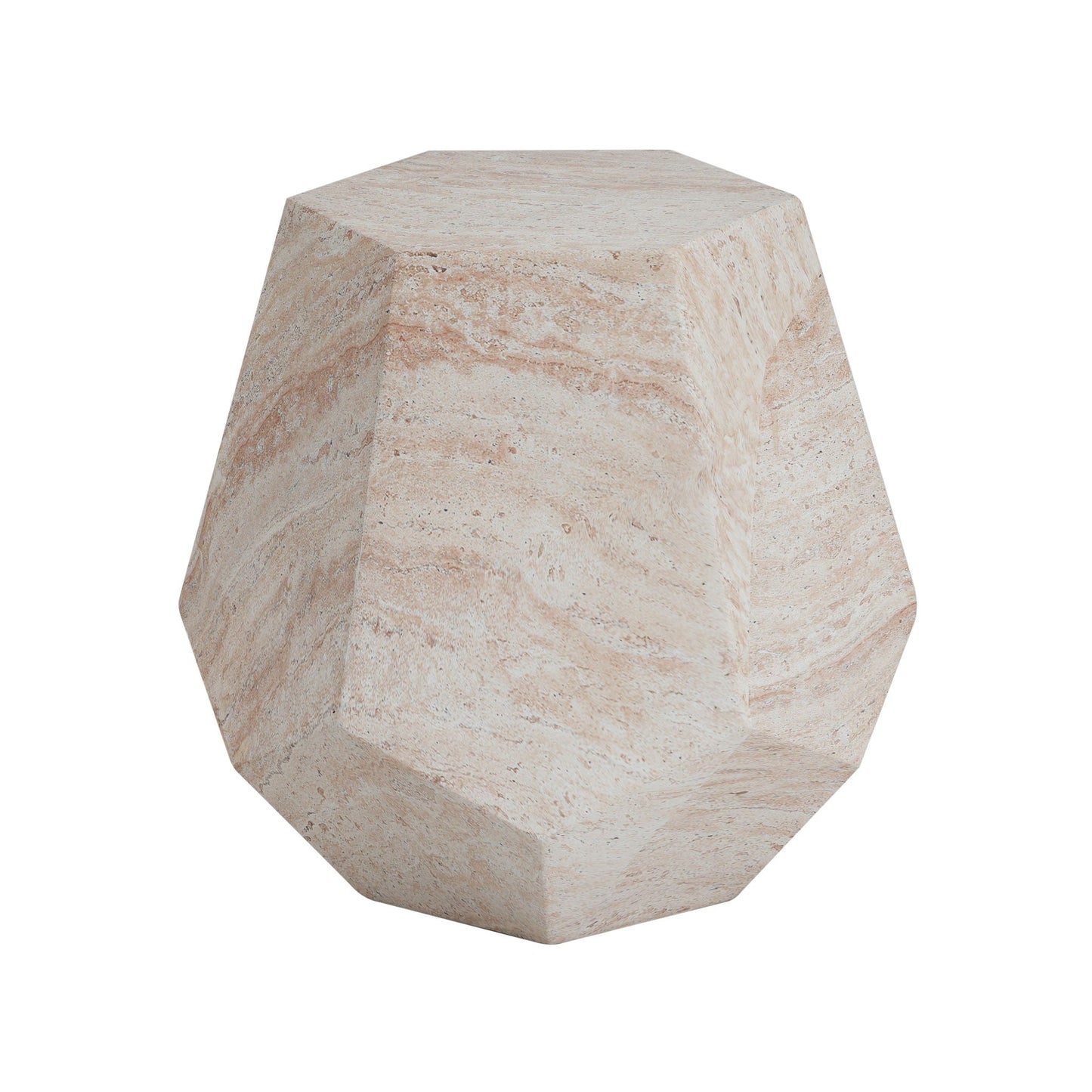 Side table hexagonal lightweight concrete beige outdoor furniture by HouseOfZazla on Tampa Home & Garden Store
