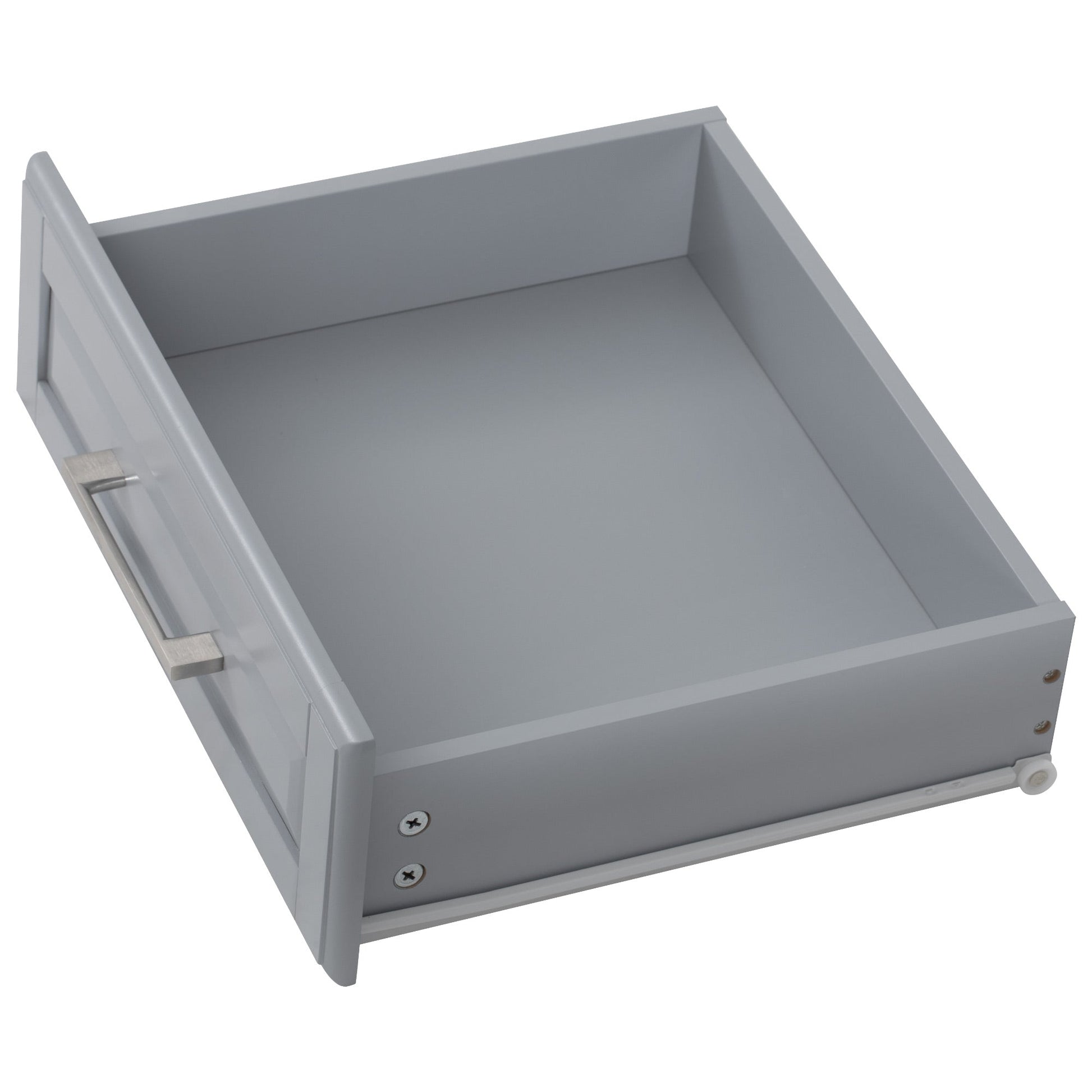 K&K Tilt Trash Can Cabinet Kitchen Island, gray finish, interior storage, tilt-out can by HouseOfZazla on Tampa Home & Garden Store