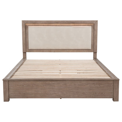 Gibbons Led Storage Bed with Elegant Headboard