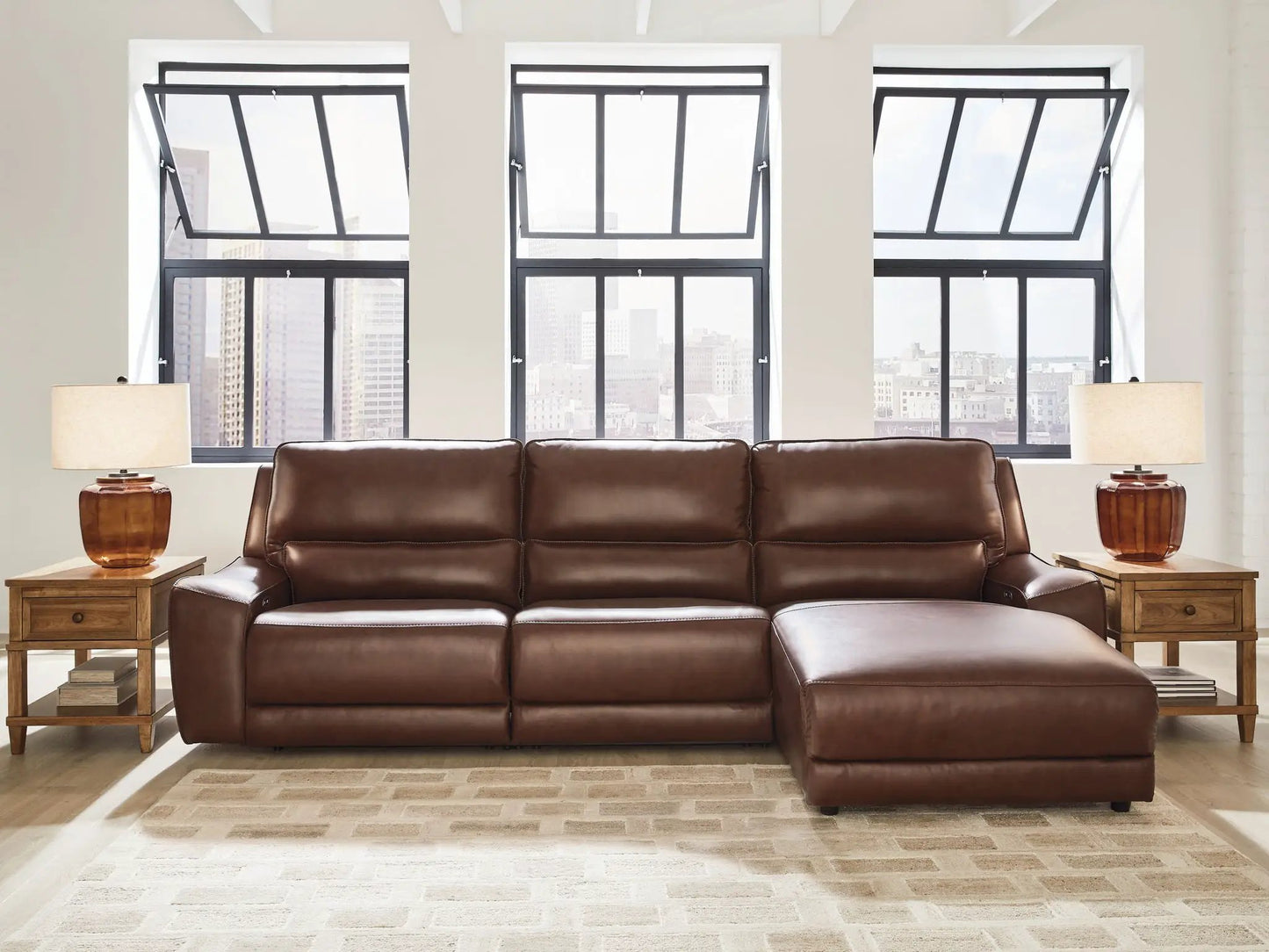 DeepWakes Power Reclining Sectional with Chaise