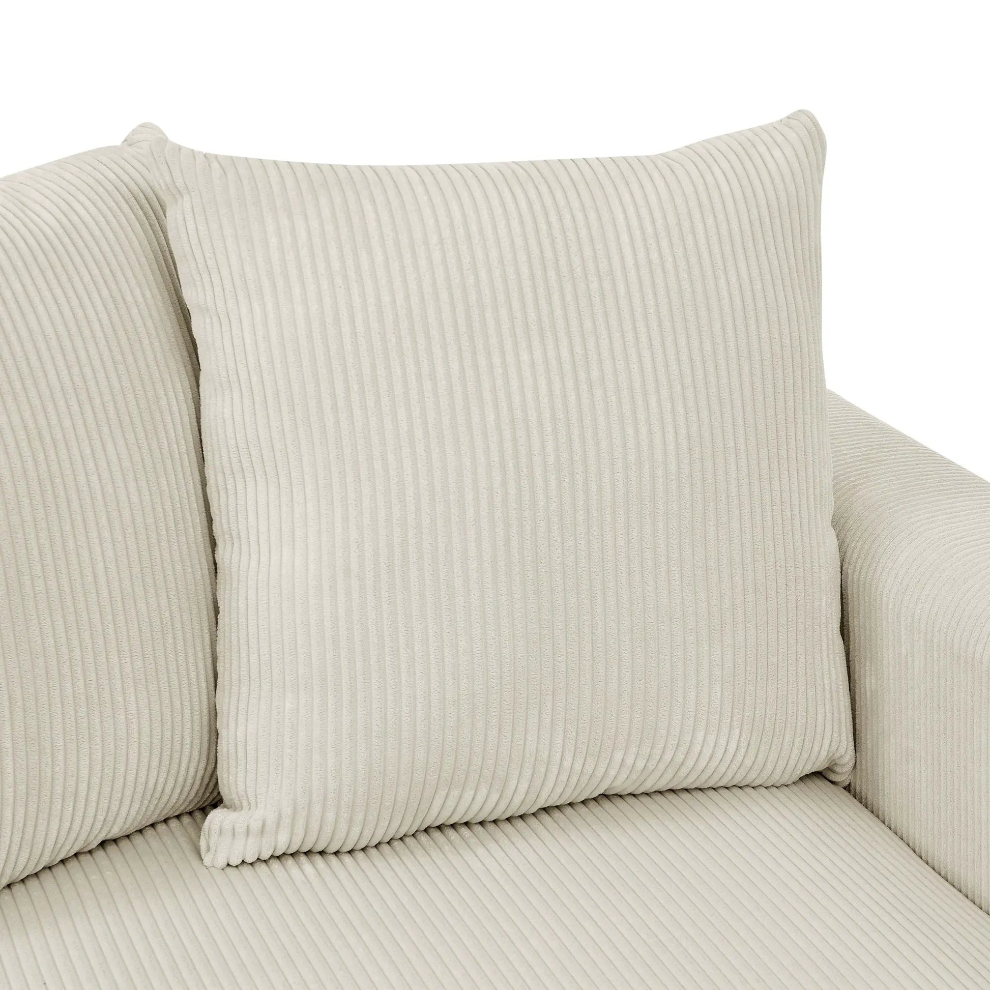 Haven 6 Piece Modular Sectional cream corduroy cushions Unique Piece Furniture on Tampa Home & Garden Store