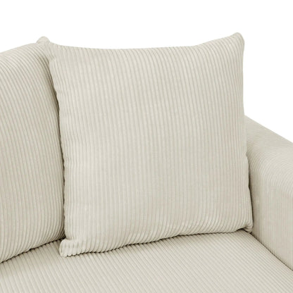Haven 6 Piece Modular Sectional cream corduroy cushions Unique Piece Furniture on Tampa Home & Garden Store