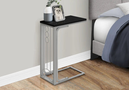 Elegant C-shaped accent table by Unique Piece Furniture with black top and side panels on Tampa Home & Garden Store