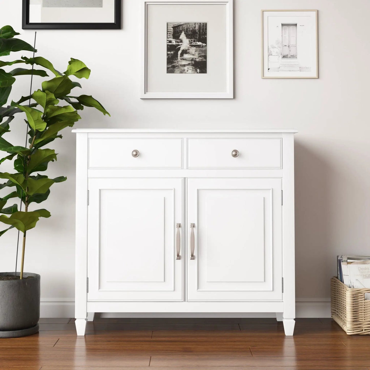 Connaught Handcrafted Solid Wood Entryway Cabinet