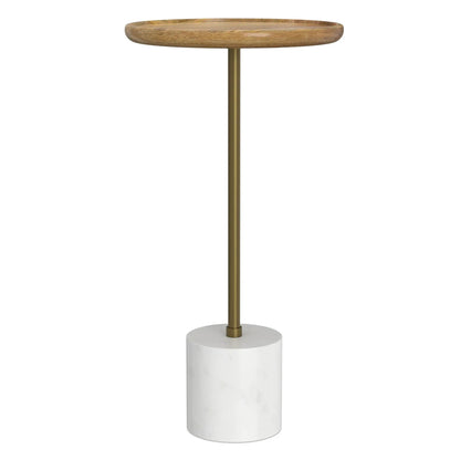Turner Side Table With Marble Base and Frame