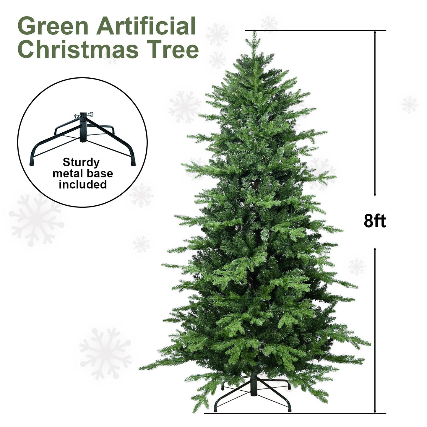 4ft green PVC and PE Christmas Tree with 919 tips, sturdy metal base included HouseOfZazla on Tampa Home & Garden Store