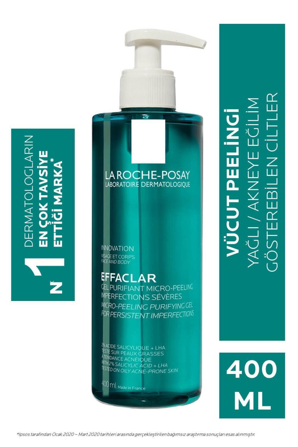 La Roche-Posay Effaclar cleanser with teal pump, 400 ml turquoise bottle on Tampa Home & Garden Store