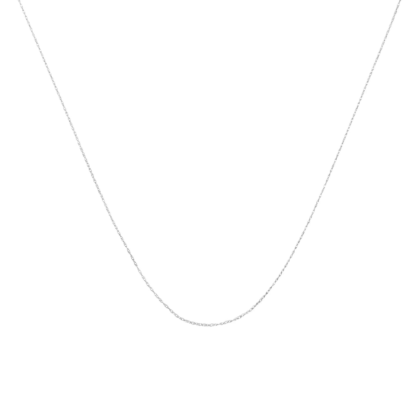 Solid 10K yellow gold 0.5mm dainty rope chain necklace unisex on Tampa Home & Garden Store