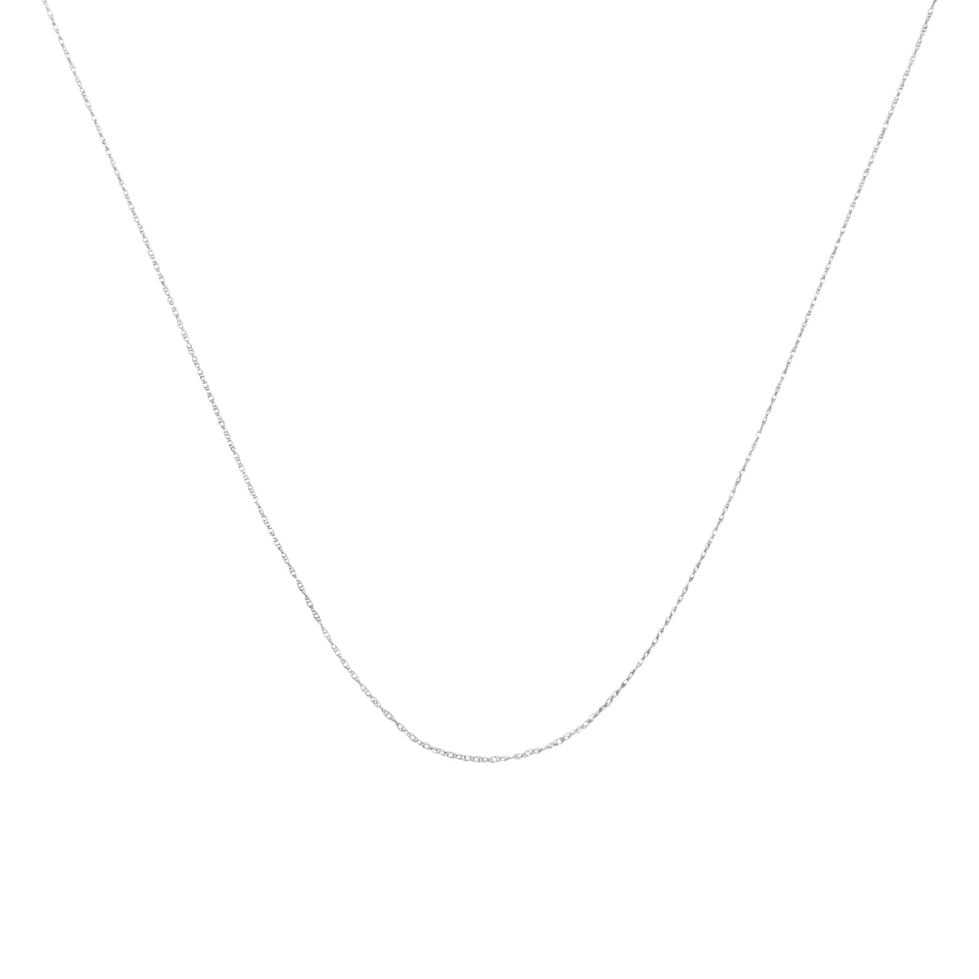 Solid 10K yellow gold 0.5mm dainty rope chain necklace unisex on Tampa Home & Garden Store