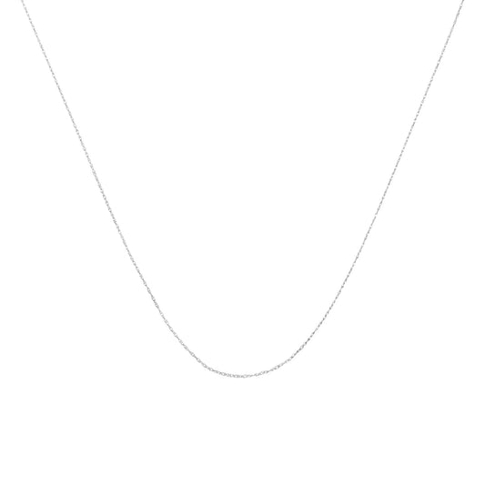 Solid 10K yellow gold 0.5mm dainty rope chain necklace unisex on Tampa Home & Garden Store