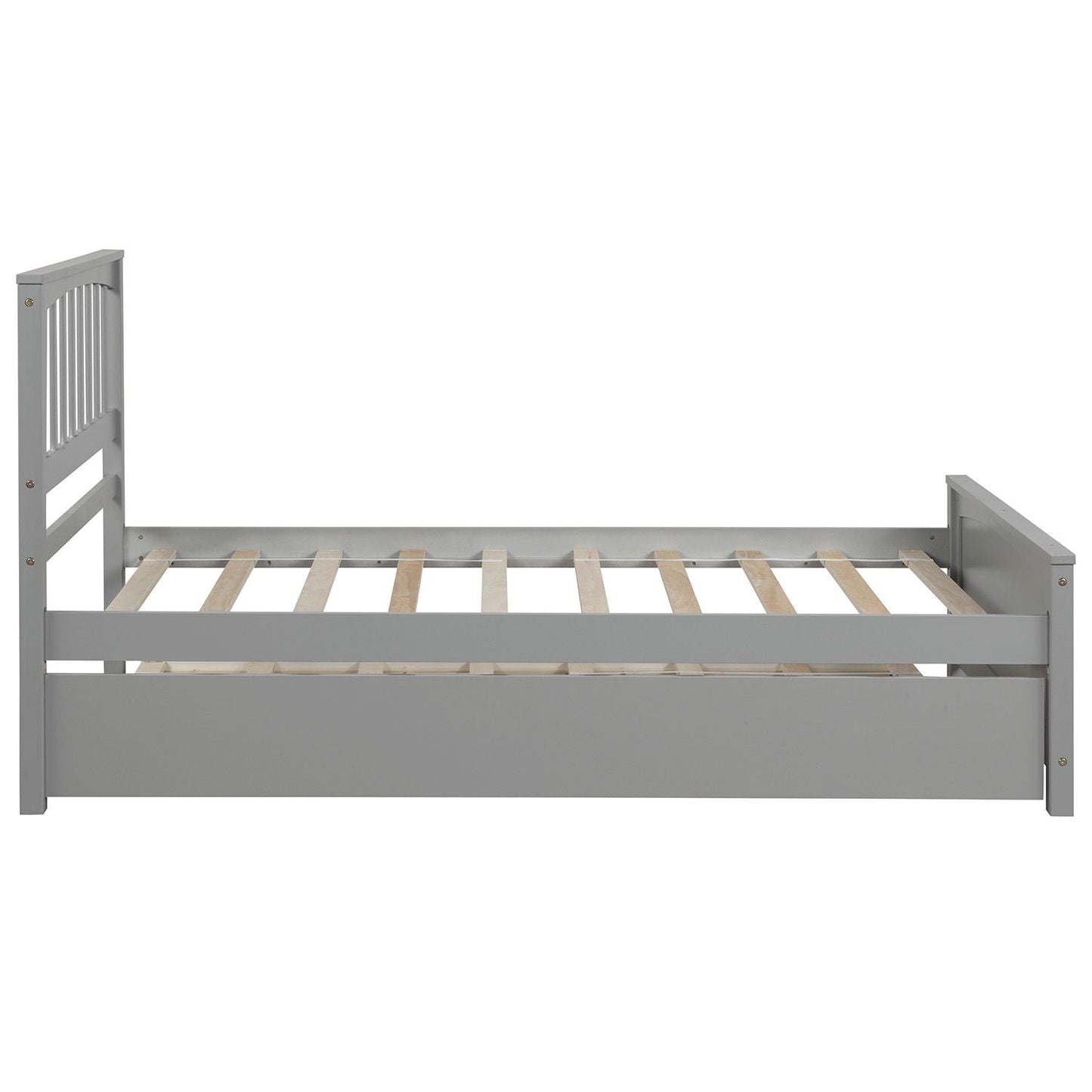 Wood Platform Bed with Headboard and Footboard