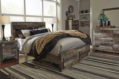 Derekson Panel Bedroom Set with Butcher Block
