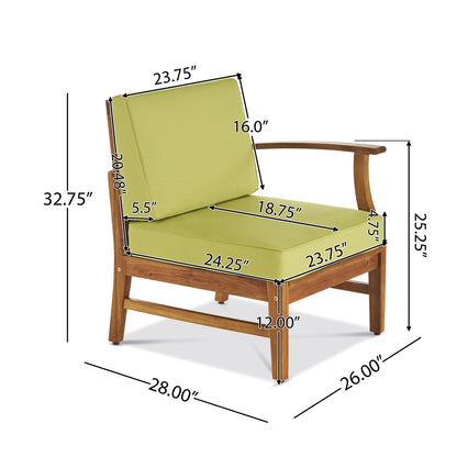 the Perla Acacia Wood Patio Armchair for Outdoors