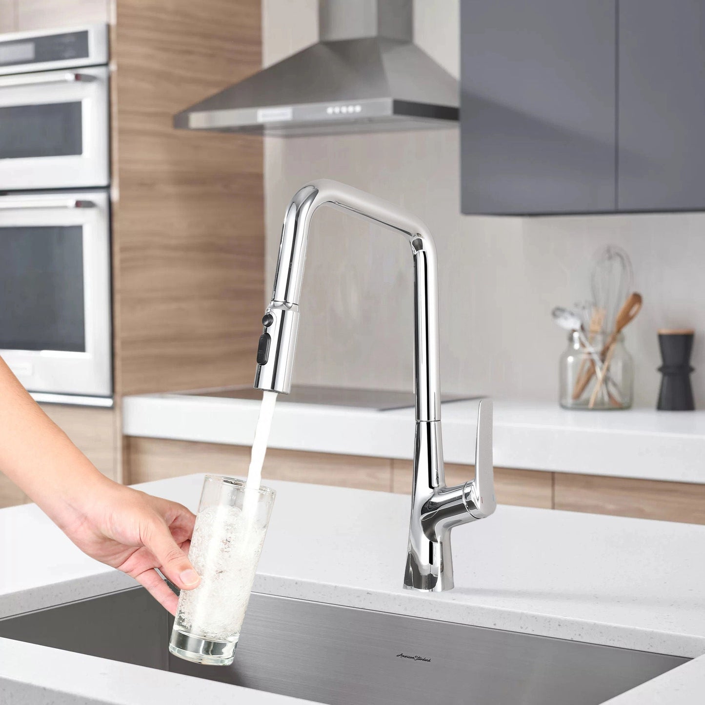 HouseOfZazla professional kitchen faucet with 3-function 360 sprayer and touch switch on Tampa Home & Garden Store