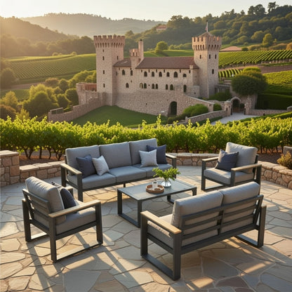 Modern Outdoor Sofa Set with the Coffee Table