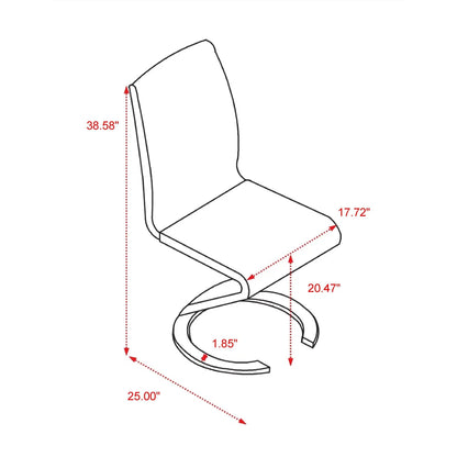 Marcus Horseshoe Dining Chairs (Set of 2) line-drawing blueprint by Unique Piece Furniture on Tampa Home & Garden Store