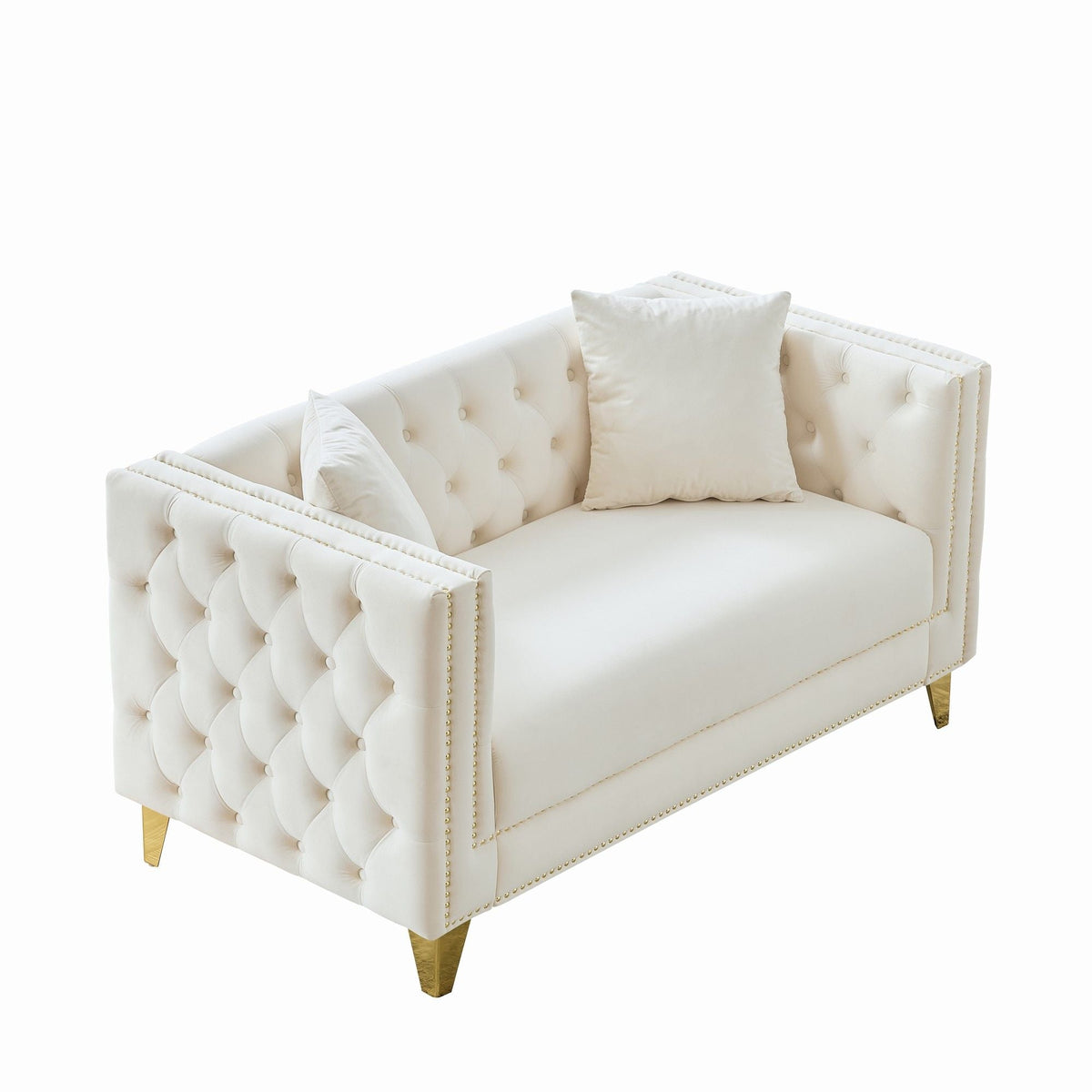 2 Seater Button and Tufted Chesterfield Sofa