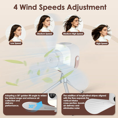 GemGear rechargeable tent ceiling fan with LED light and remote, camping fan showing four wind speeds (Low–High) on Tampa Home & Garden Store