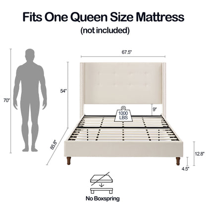 Peyton Upholstered Bed and a 54 Inch Headboard