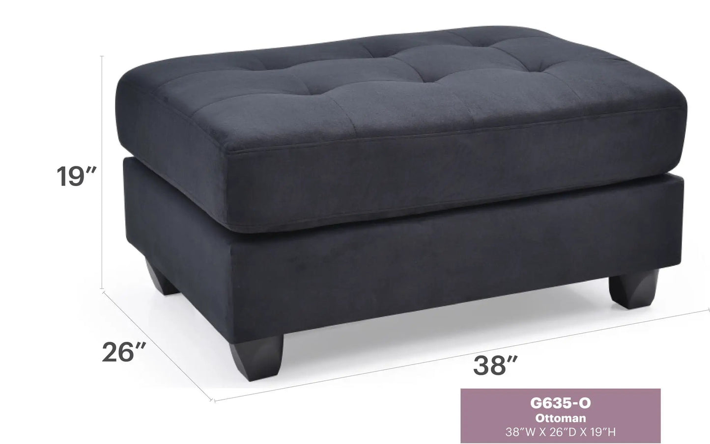 Chic Contemporary Storage Ottoman Tufted Cushion