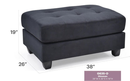 Chic Contemporary Storage Ottoman Tufted Cushion