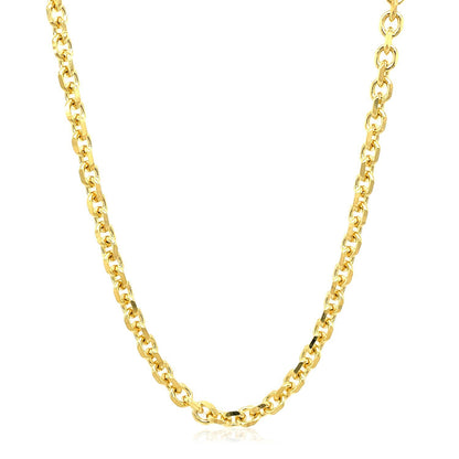 4.0mm 14k yellow gold diamond-cut cable-link necklace by Bids.com on Tampa Home & Garden Store