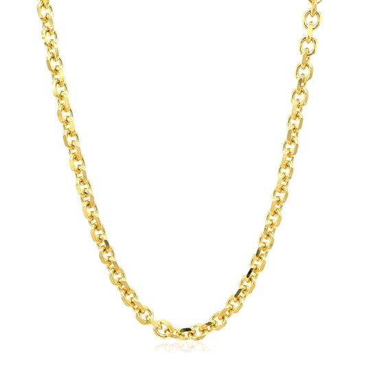 4.0mm 14k yellow gold diamond-cut cable-link necklace by Bids.com on Tampa Home & Garden Store