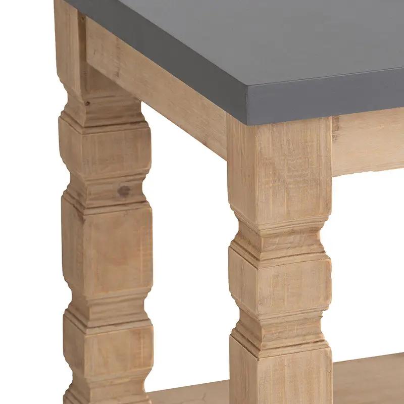 Rustic Modern Console Table With Concrete Top