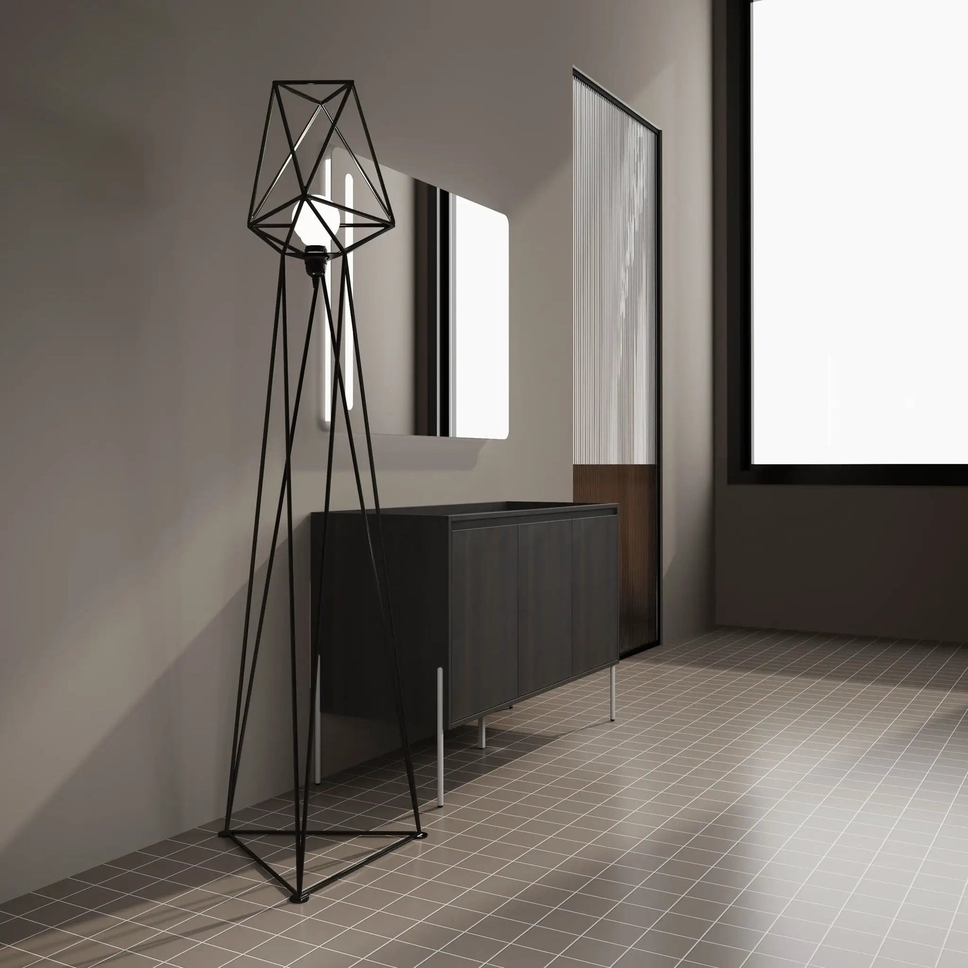 Freestanding bathroom vanity with dark wood finish and soft-close cabinet doors by Unique Piece Furniture on Tampa Home & Garden Store
