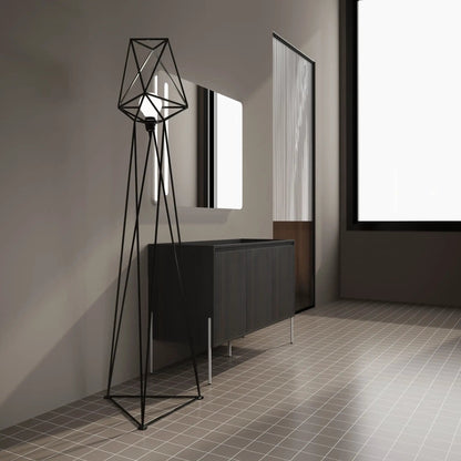 Freestanding bathroom vanity with dark wood finish and soft-close cabinet doors by Unique Piece Furniture on Tampa Home & Garden Store