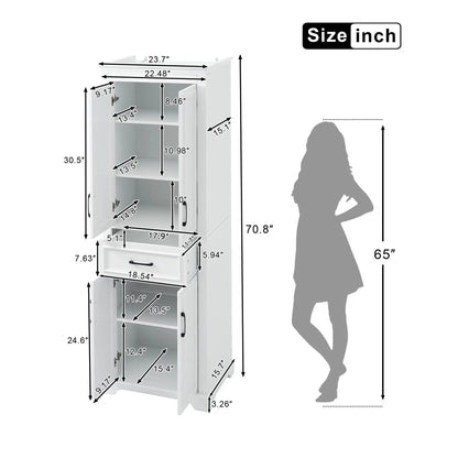 Freestanding Vanity With 4 Doors and 1 Drawer