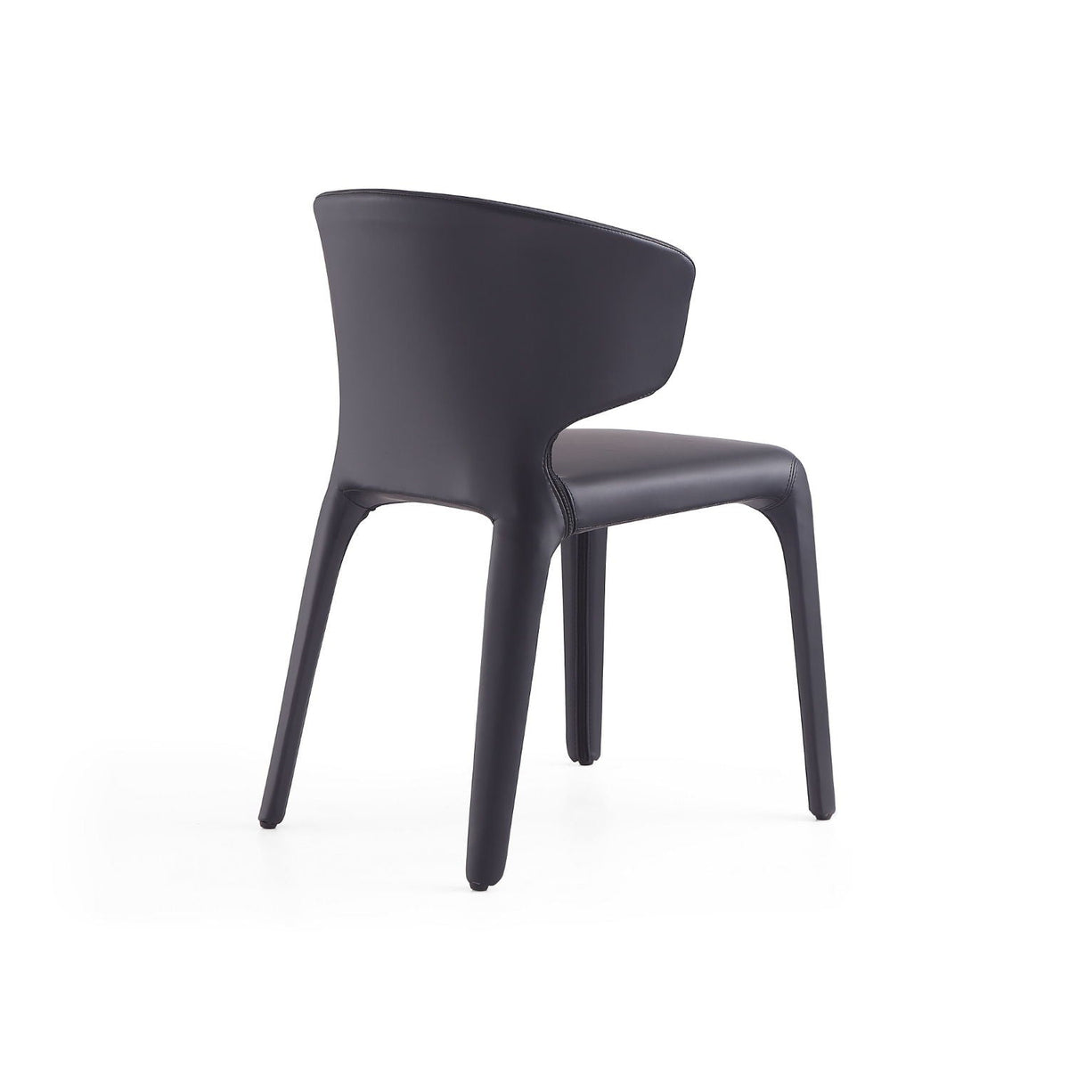 Conrad dining chair set of 2 with metal frame in black, sleek design by HouseOfZazla on Tampa Home & Garden Store