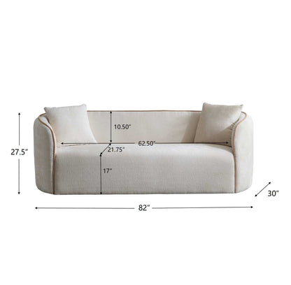 Coral Curved Boucle Sofa and Elegant Style