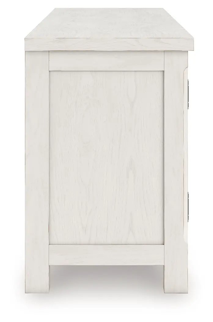 Robbinsdale Extra Large TV Stand antique white by Unique Piece Furniture with panel door on Tampa Home & Garden Store
