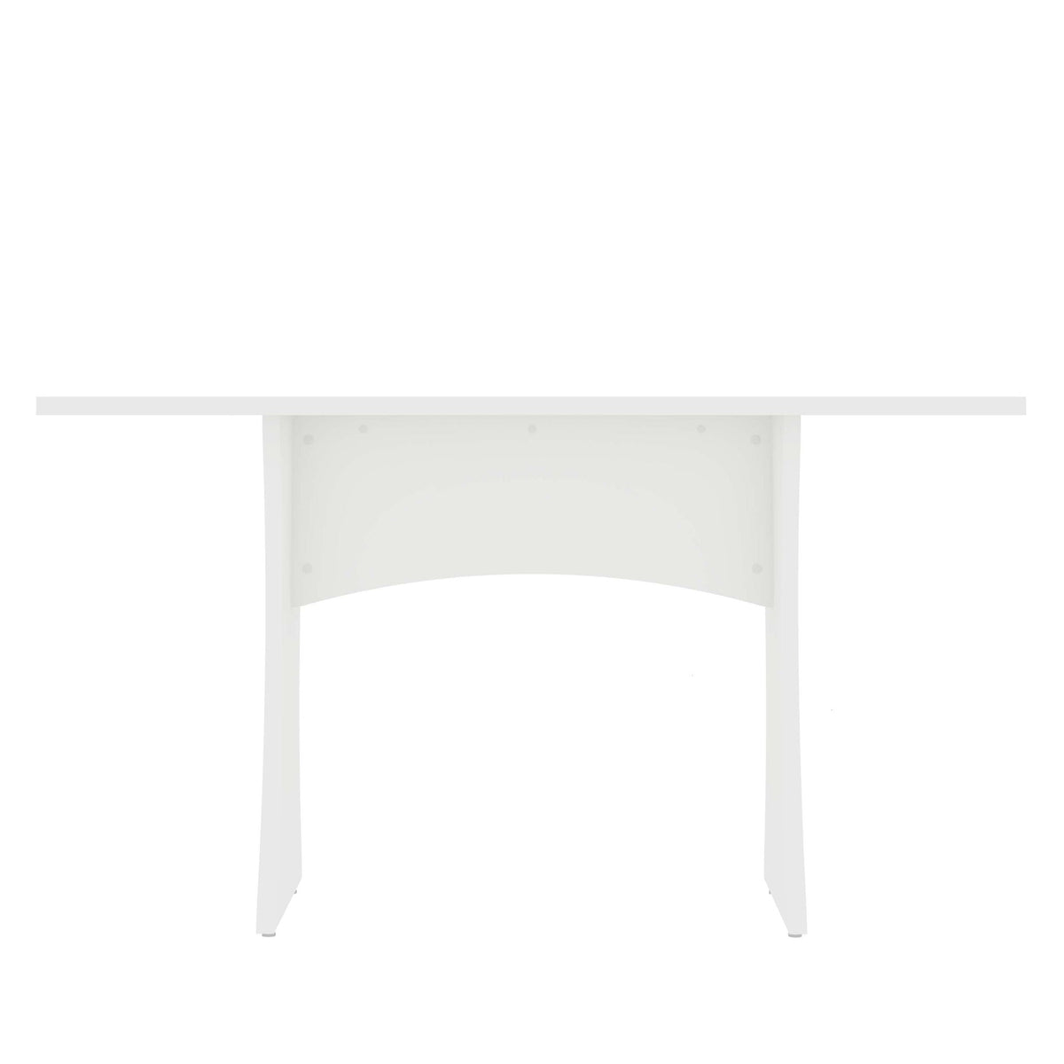White dining table with curved apron and sturdy legs by HouseOfZazla on Tampa Home & Garden Store