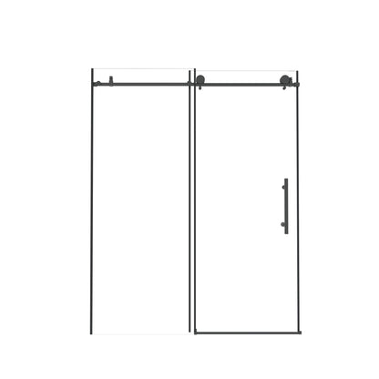 Frameless two-panel shower door with tempered glass and black hardware HouseOfZazla on Tampa Home & Garden Store
