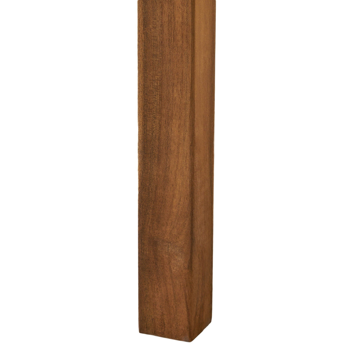 Perla Rustic Square Coffee Table leg with block base in light brown wood by HouseOfZazla on Tampa Home & Garden Store