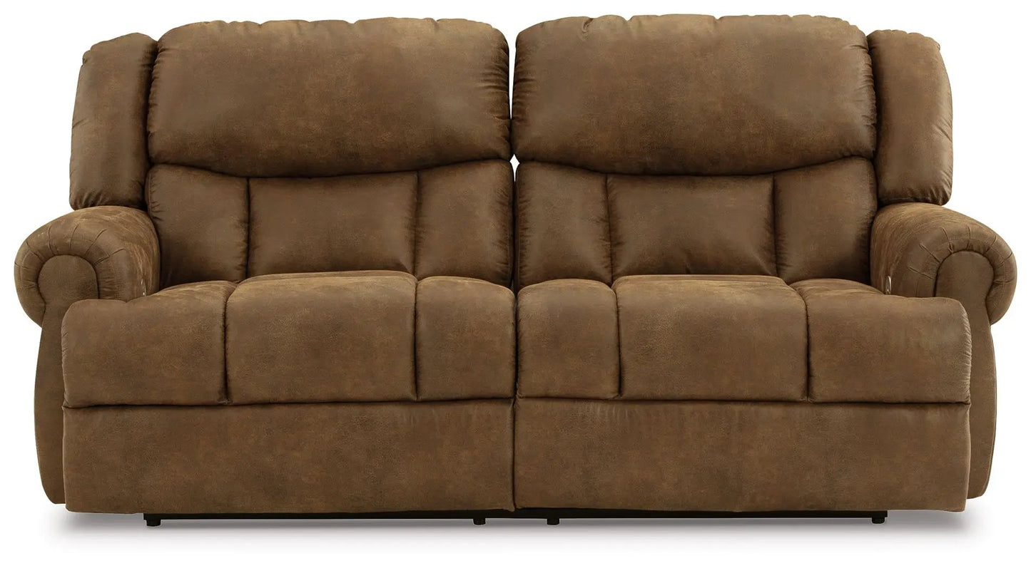 Boothbay 2-Seat Reclining Sofa with brown leather-look upholstery by Unique Piece Furniture on Tampa Home & Garden Store