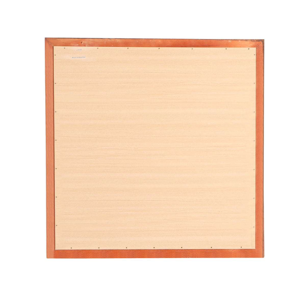 Back view of Burlington wall mirror with reddish wood frame and visible screws on Tampa Home & Garden Store