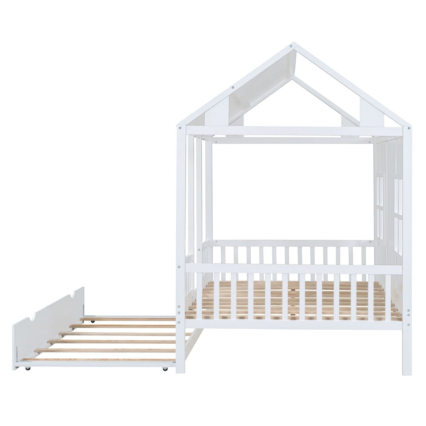 Kids House Bed With Twin Trundle and Daybed