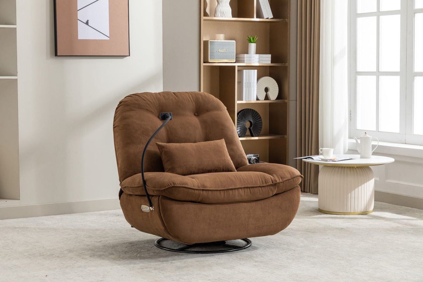 Power Recliner Swivel Glider USB and a Speaker