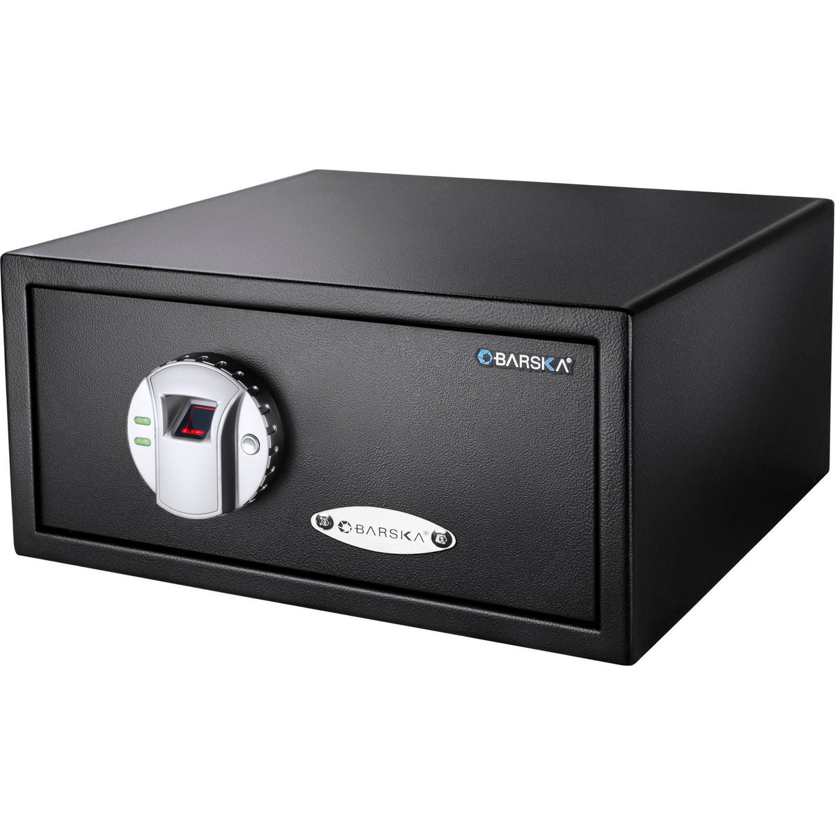 Barska black steel biometric cabinet safe with fingerprint access and front dial lock on Tampa Home & Garden Store