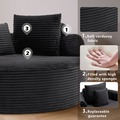 Round Sofa Bed and Pillows for the Living Room